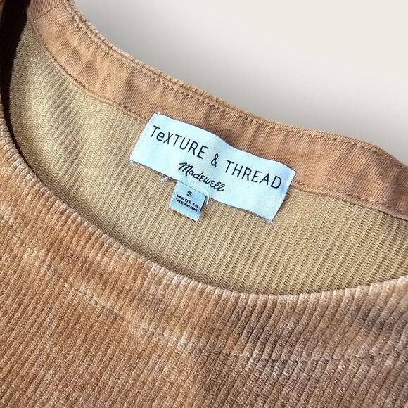 Madewell Texture & Thread Brown Corduroy Swing Top - Picture 3 of 7